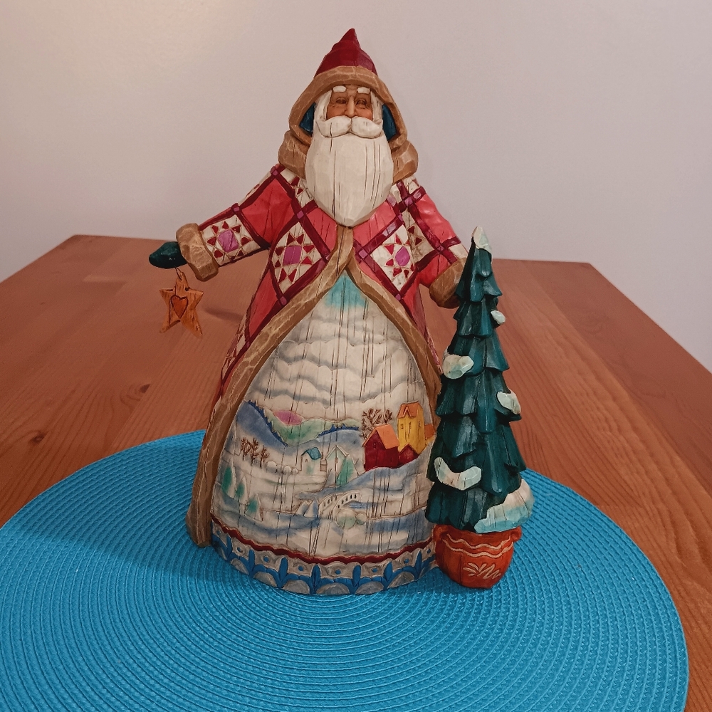 Vintage 2003 Jim Shore Heartwood Creek Santa figurine "Dashing Through the Snow"